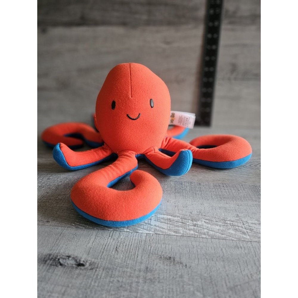 Yogibo Red Octopus Squid Red Beanie Squishy Plush 11" Stuffed Animal Toy